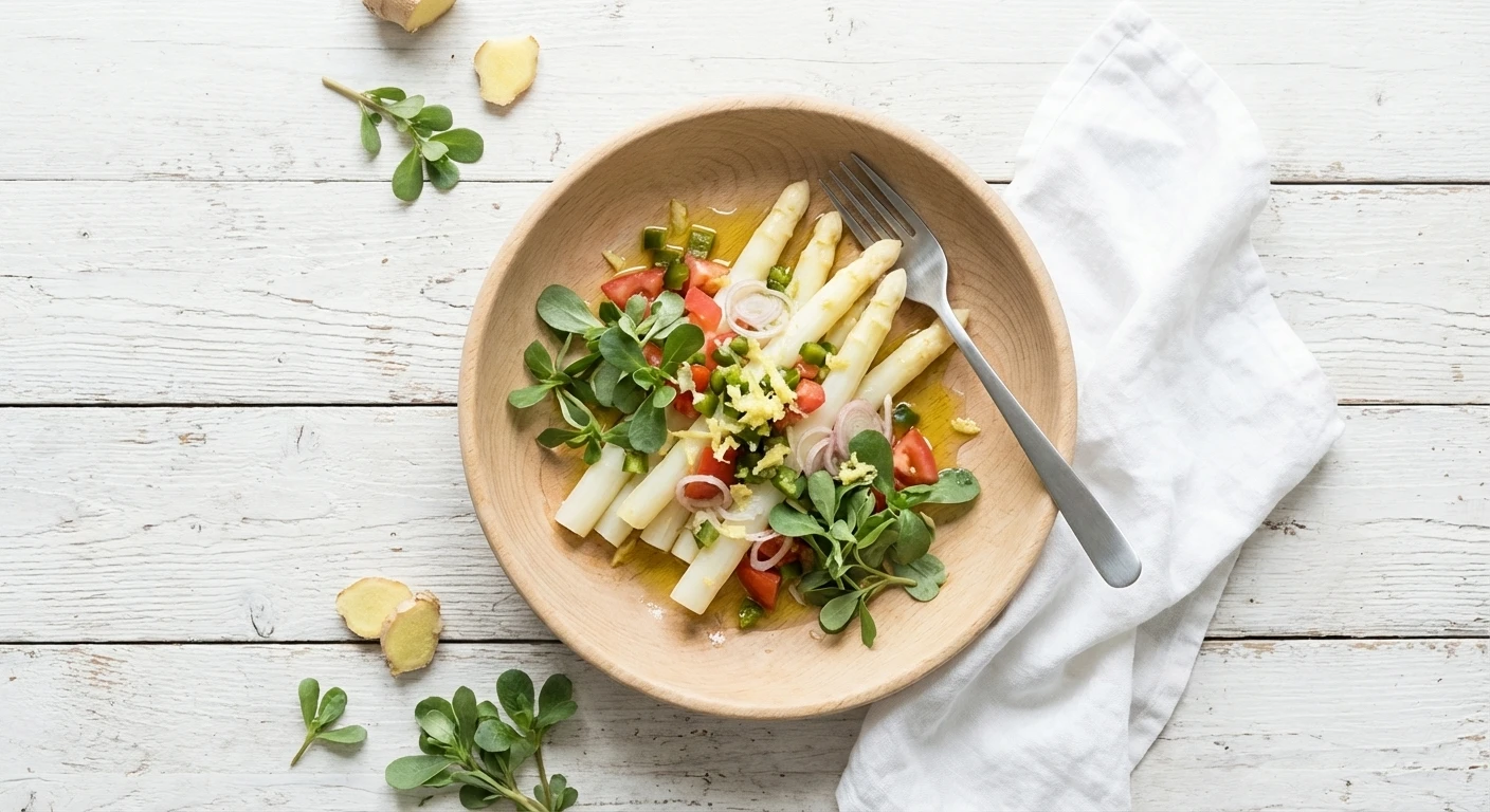 Aspergesalade met jalapeñosalsa
