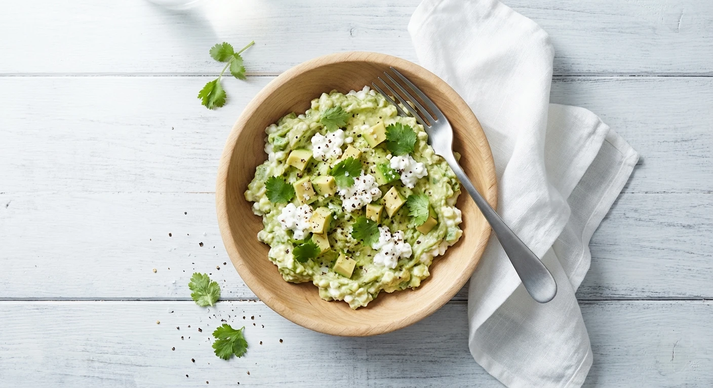 Avocado spread met cottage cheese
