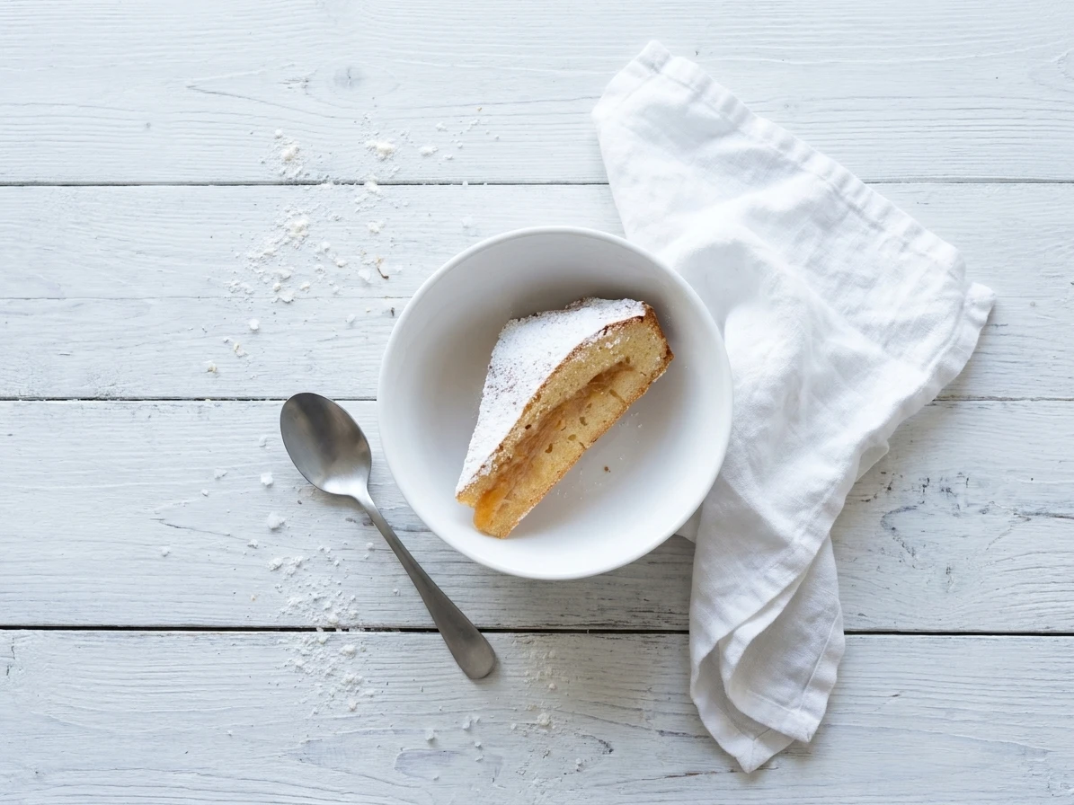 Cake met rabarbercompote