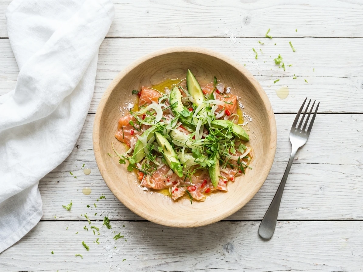 Ceviche van zalm met avocado