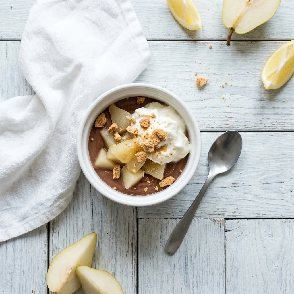 Chocoladeparfait met peren