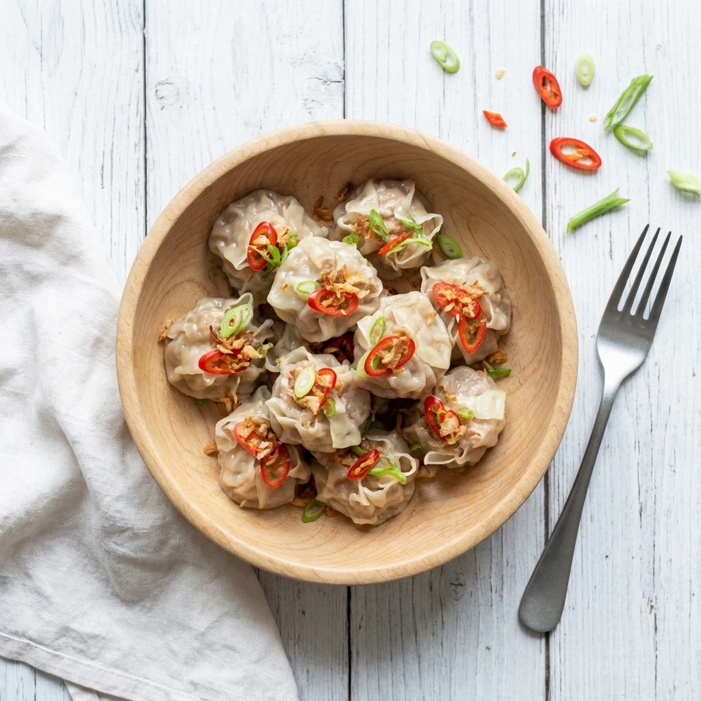 Dim sum met varkensvlees en scampi