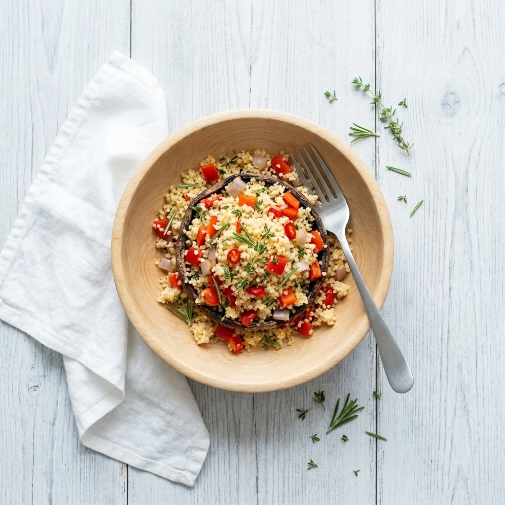 Gevulde portobello's met couscous