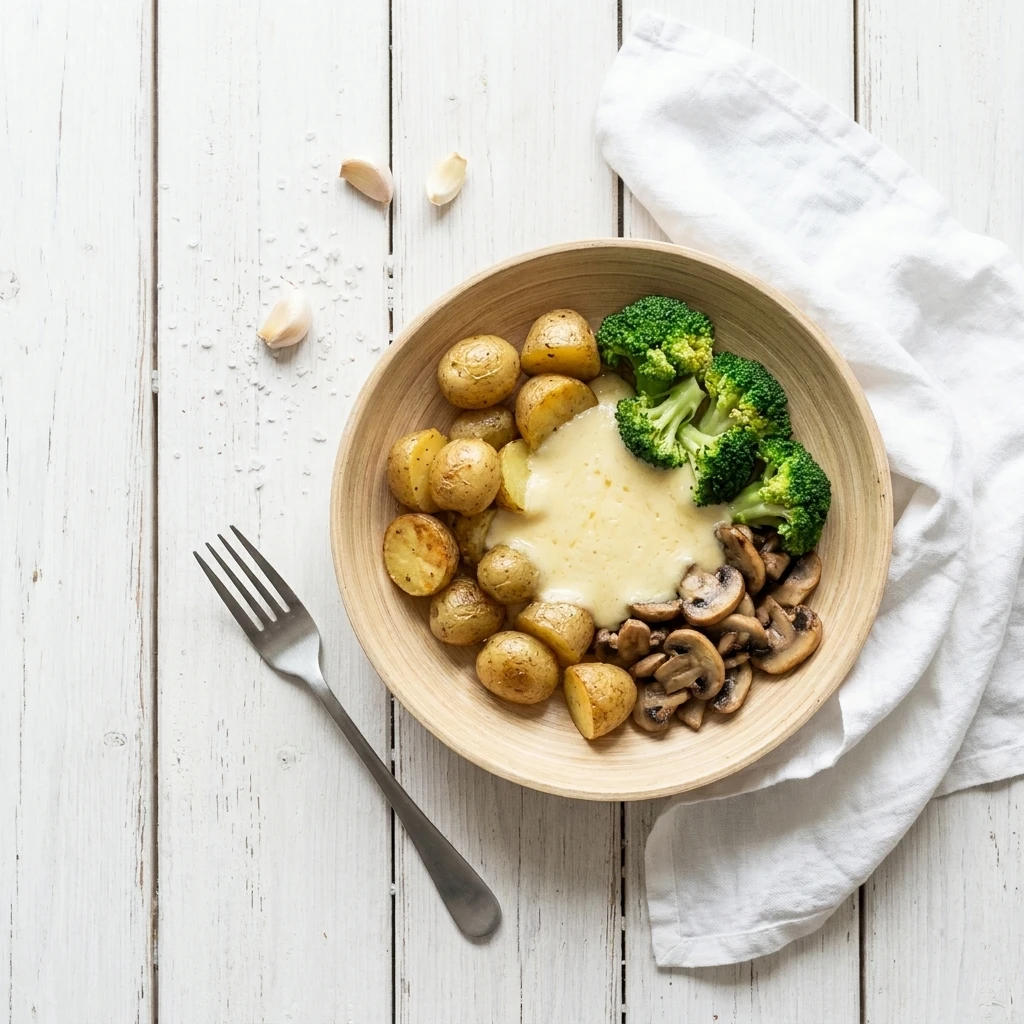 Kaasfondue met garnituren