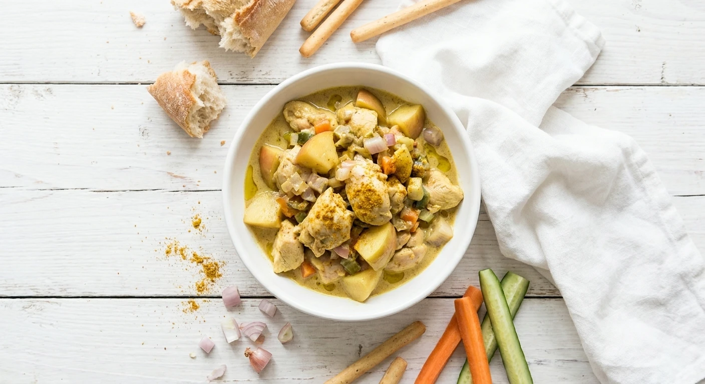 Kip met currysaus en groenten