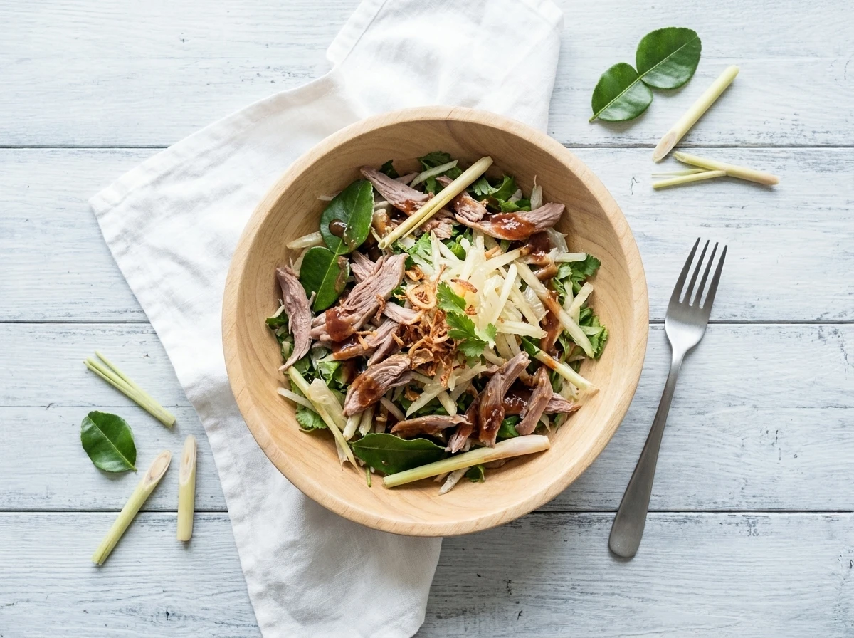 Lauwe salade met eend