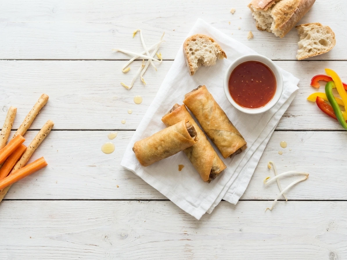Loempia's met zoetzure saus