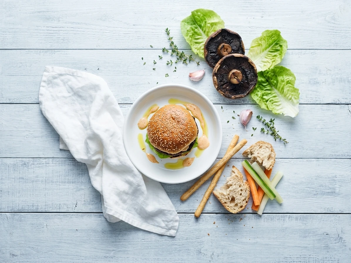Portobelloburgers met paprikamayonaise