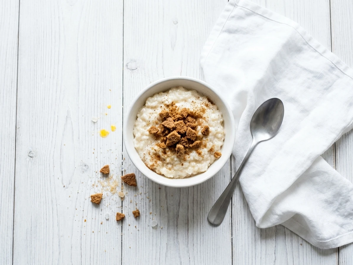 Rijstpap met kokosmelk en speculaas