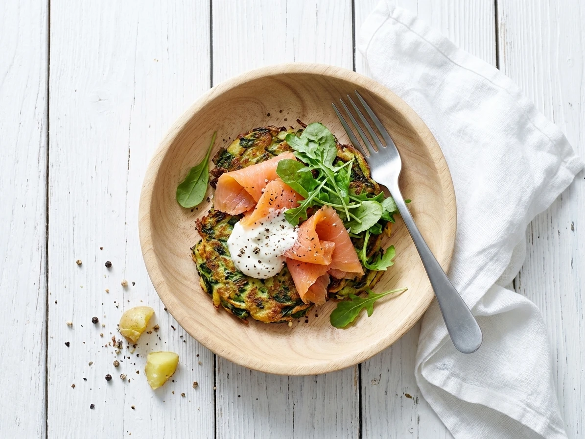 Spinazierösti met gerookte zalm