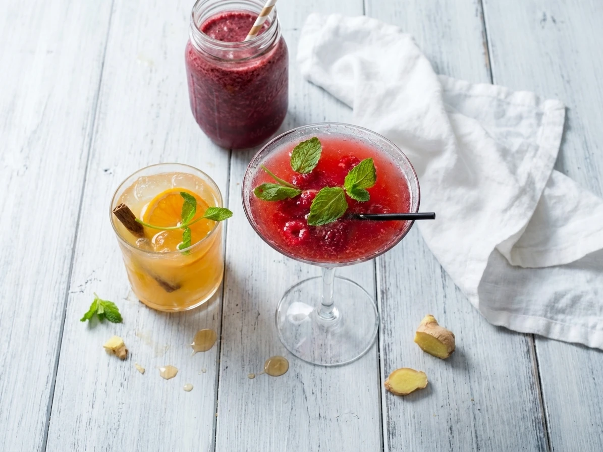 Whiskeycocktail, daiquiri-framboos en een ijskoude smoothie