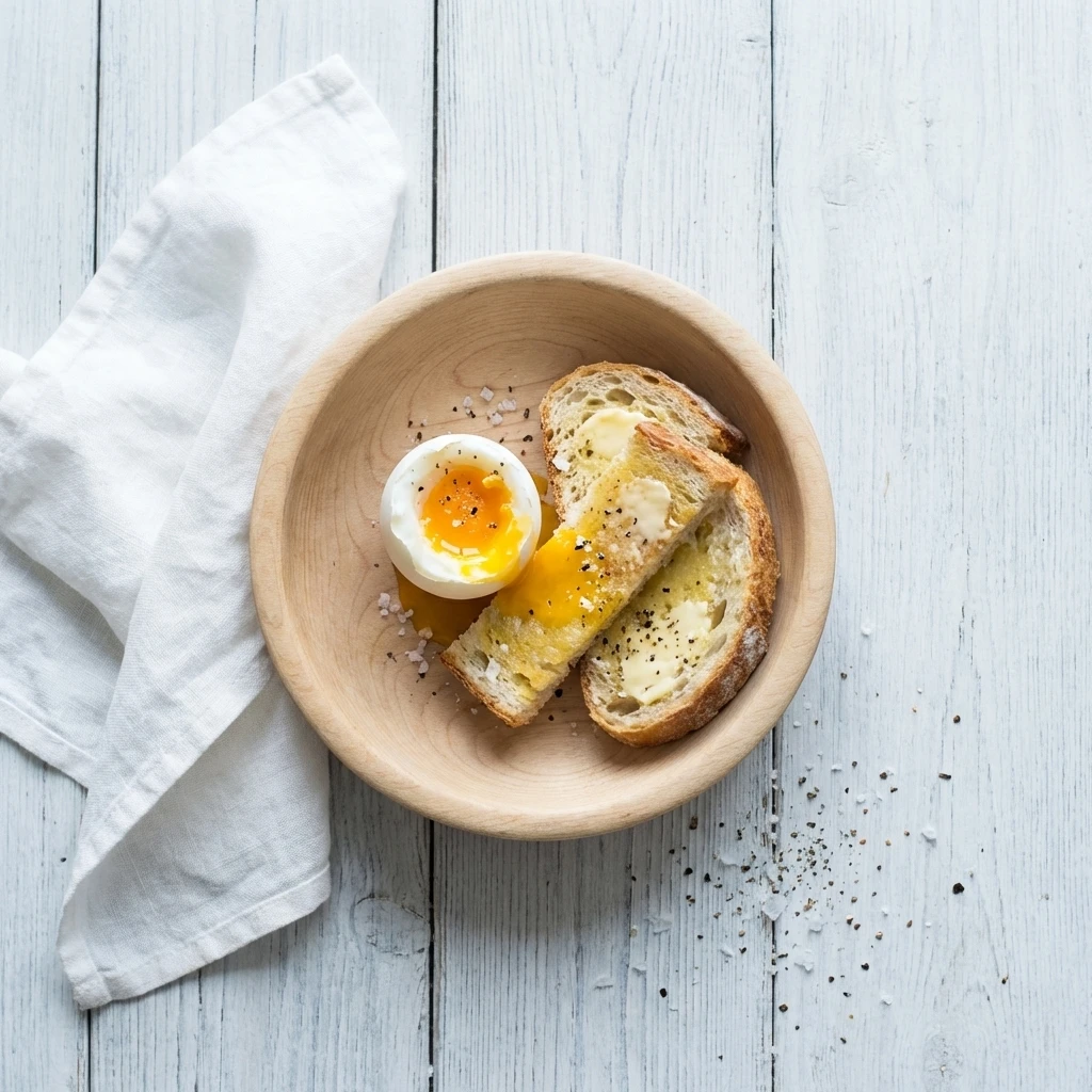 Zachtgekookt ei met botertoast